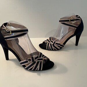 Kelly & Katie Faux Suede Open Toe Strappy High Heel Sandals ~ Women's Size 8.5M